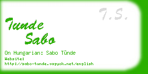 tunde sabo business card